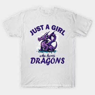 Just a Girl who loves Dragons T-Shirt